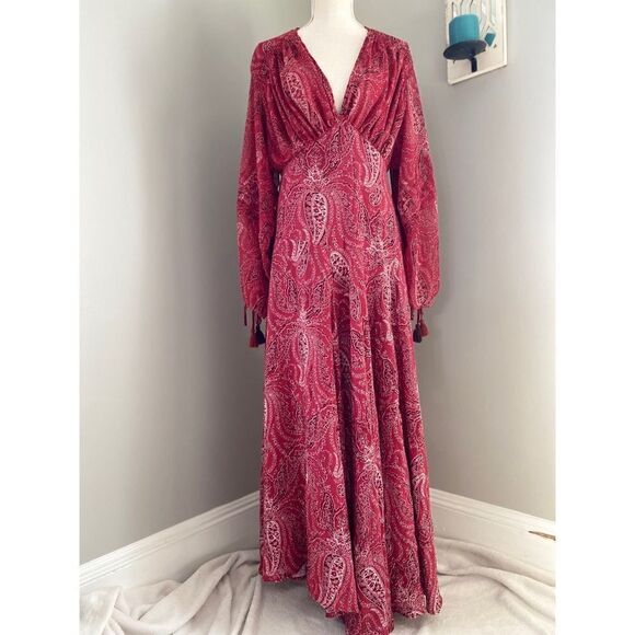 Free People - Mirage Maxi dress, new red combo - Picture 8 of 12